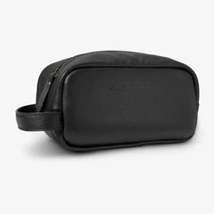 Leather Toiletry Bag Black