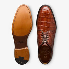 Maxwell Reserve Plain-toe Derby Dress Shoe Chili Genuine Crocodile