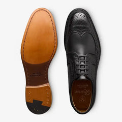 Mason Reserve Wingtip Derby Dress Shoe Black Leather