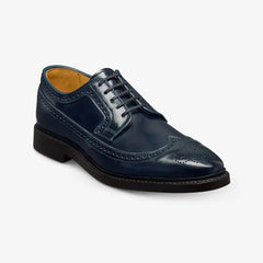 Mason Reserve Wingtip Derby Dress Shoe Navy Cordovan Leather