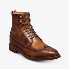 Maddox Reserve Wingtip Dress Boot Coffee Brown Leather