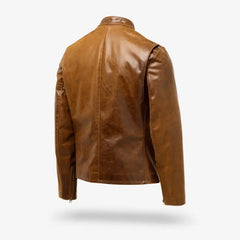 Schott® N.Y.C. X Allen Edmonds Café Racer 2.0 Leather Jacket Nutmeg