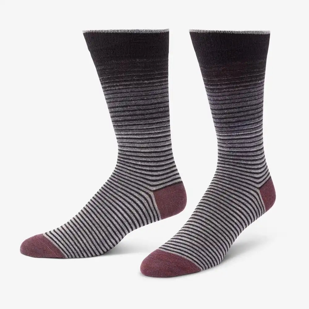 Fade Stripe Dress Socks Black