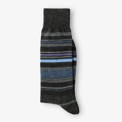 Multi Stripe Dress Socks Charcoal