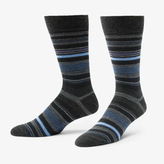 Multi Stripe Dress Socks Charcoal