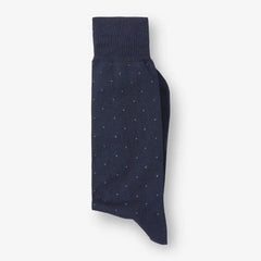 Pin-dot Cotton Dress Socks Navy