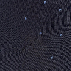 Pin-dot Cotton Dress Socks Navy