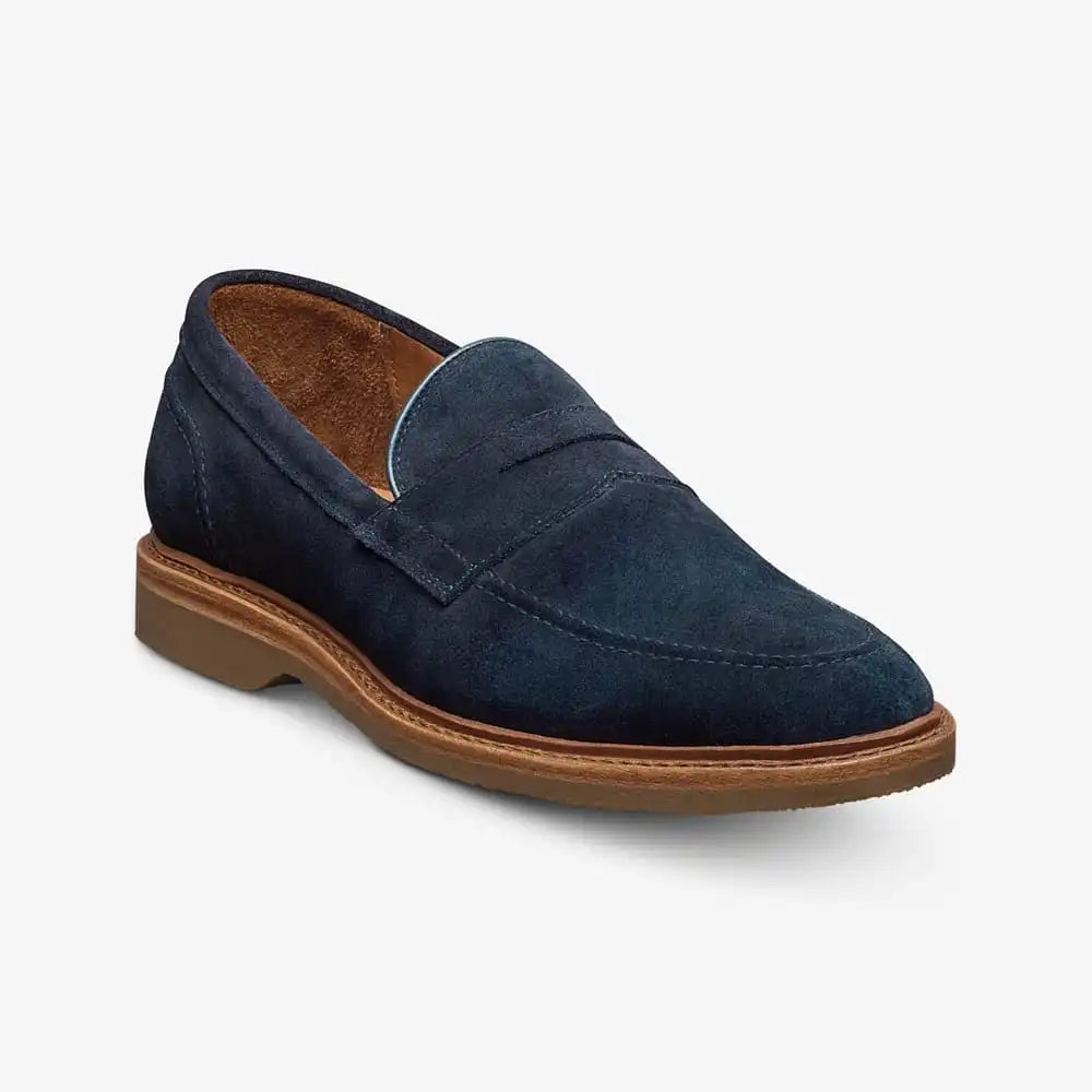 Randolph Verse Penny Loafer Navy Suede