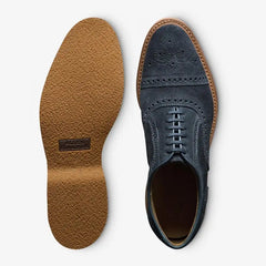 Strand Verse Cap-toe Oxford Dress Shoe Navy Suede