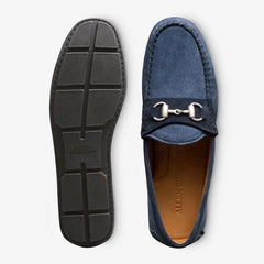 Sebastian Bit Driving Loafer Navy Suede Mix