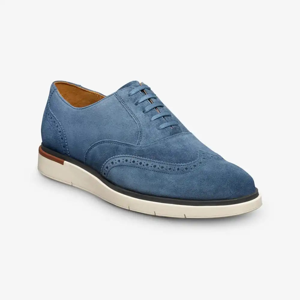 Carson Lace-up Hybrid Wingtip Oxford Denim Suede