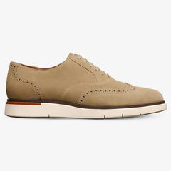 Carson Lace-up Hybrid Wingtip Oxford Bone Suede