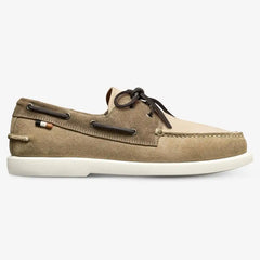Panama Boat Shoe Bone / Tobacco Leather