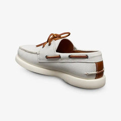 Panama Boat Shoe White Leather