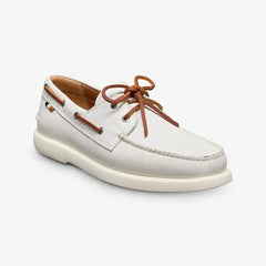 Panama Boat Shoe White Leather