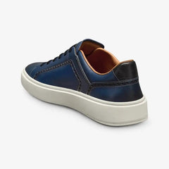 Oliver Slip-on Stretch-lace Brogue Sneaker Navy Leather