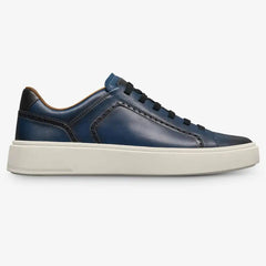 Oliver Slip-on Stretch-lace Brogue Sneaker Navy Leather