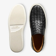 Oliver Woven Slip-on Sneaker Black Leather