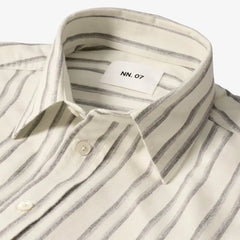 NN07 Colby Striped Shirt White