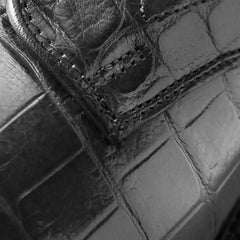Maxwell Reserve Plain-toe Derby Dress Shoe Black Genuine Crocodile