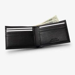 Slim Bifold Wallet Black Leather