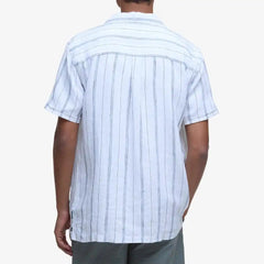 Barbour Garnock Stripe Regular Fit Short Sleeve Shirt White