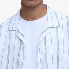Barbour Garnock Stripe Regular Fit Short Sleeve Shirt White