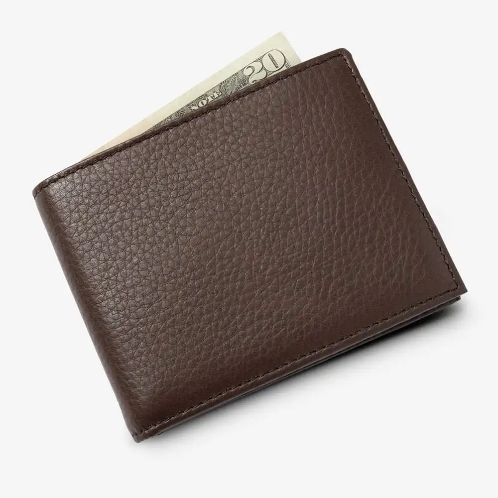 Slim Bifold Wallet Brown Leather