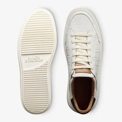 Oliver Slip-on Stretch-lace Sneaker White Embossed Croco Leather