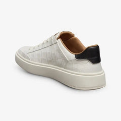 Oliver Slip-on Stretch-lace Sneaker White Embossed Croco Leather