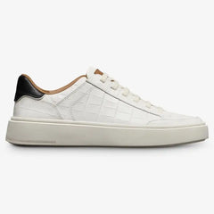 Oliver Slip-on Stretch-lace Sneaker White Embossed Croco Leather