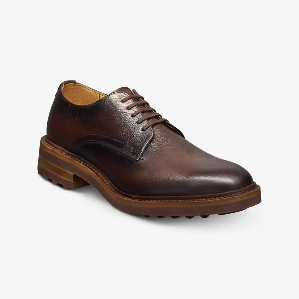 Noah Reserve Plain-toe Derby Dress Shoe Dark Brown Leather