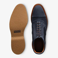 Park Avenue Verse Cap-toe Oxford Boot Navy Suede