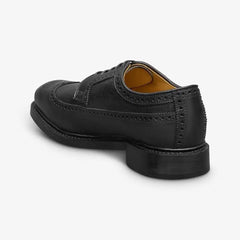 Mason Reserve Wingtip Derby Dress Shoe Black Caviar Grain Leather