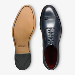 Fifth Avenue Cap-toe Oxford Dress Shoe Navy Leather