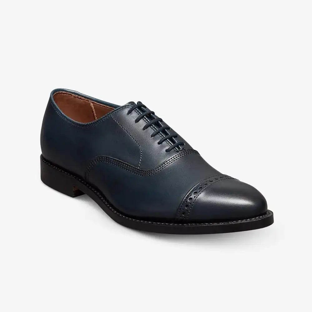 Fifth Avenue Cap-toe Oxford Dress Shoe Navy Leather