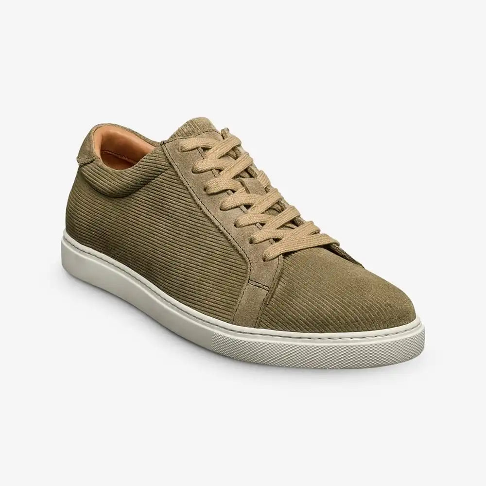 Courtside Lace-up Sneaker Tobacco Corduroy Texture Suede