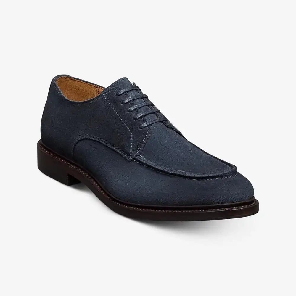 Rivington Apron-toe Derby Dress Shoe Navy Suede