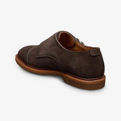 Kingston Verse Double Monk Strap Dress Shoe Bitter Chocolate Suede