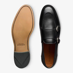 Randolph Monk Strap Dress Shoe Black Leather