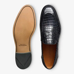 Randolph 2.0 Penny Loafer Black Embossed Croco Leather