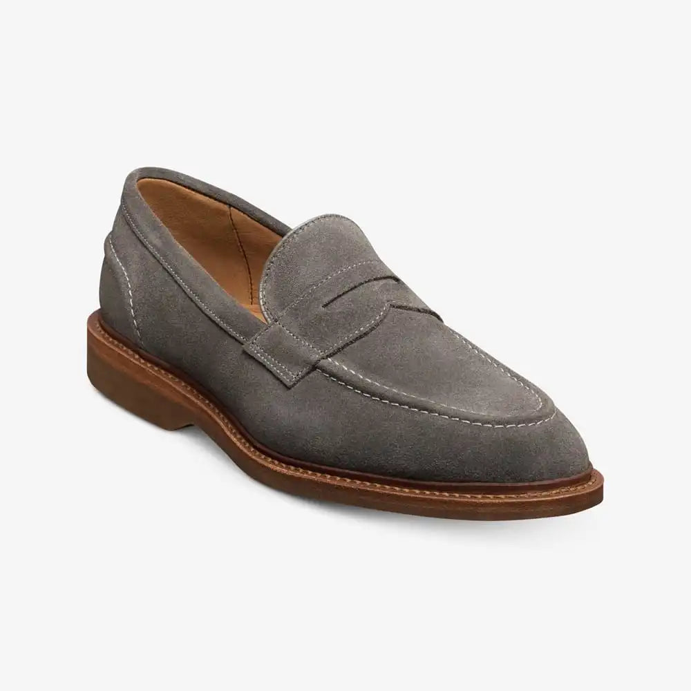 Randolph Verse Penny Loafer Dark Grey Suede