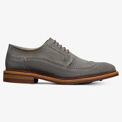 Winstonmok Wingtip Derby Dress Shoe Grey Suede
