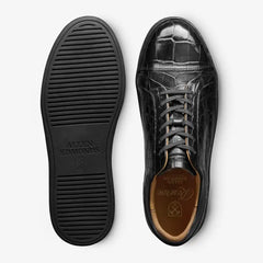 Chambers Reserve Lace-up Sneaker Black Genuine Crocodile