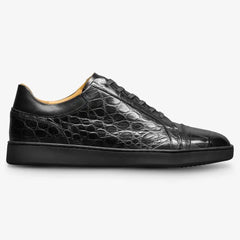 Chambers Reserve Lace-up Sneaker Black Genuine Crocodile