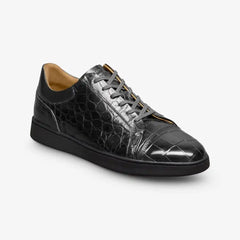 Chambers Reserve Lace-up Sneaker Black Genuine Crocodile