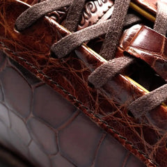 Chambers Reserve Lace-up Sneaker Chili Croc Leather