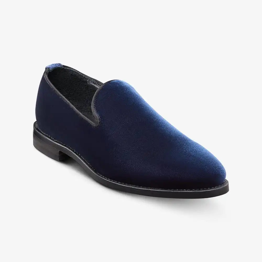 Robinson Smoking Slip-on Loafer Navy Velvet