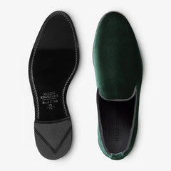 Robinson Smoking Slip-on Loafer Green Velvet
