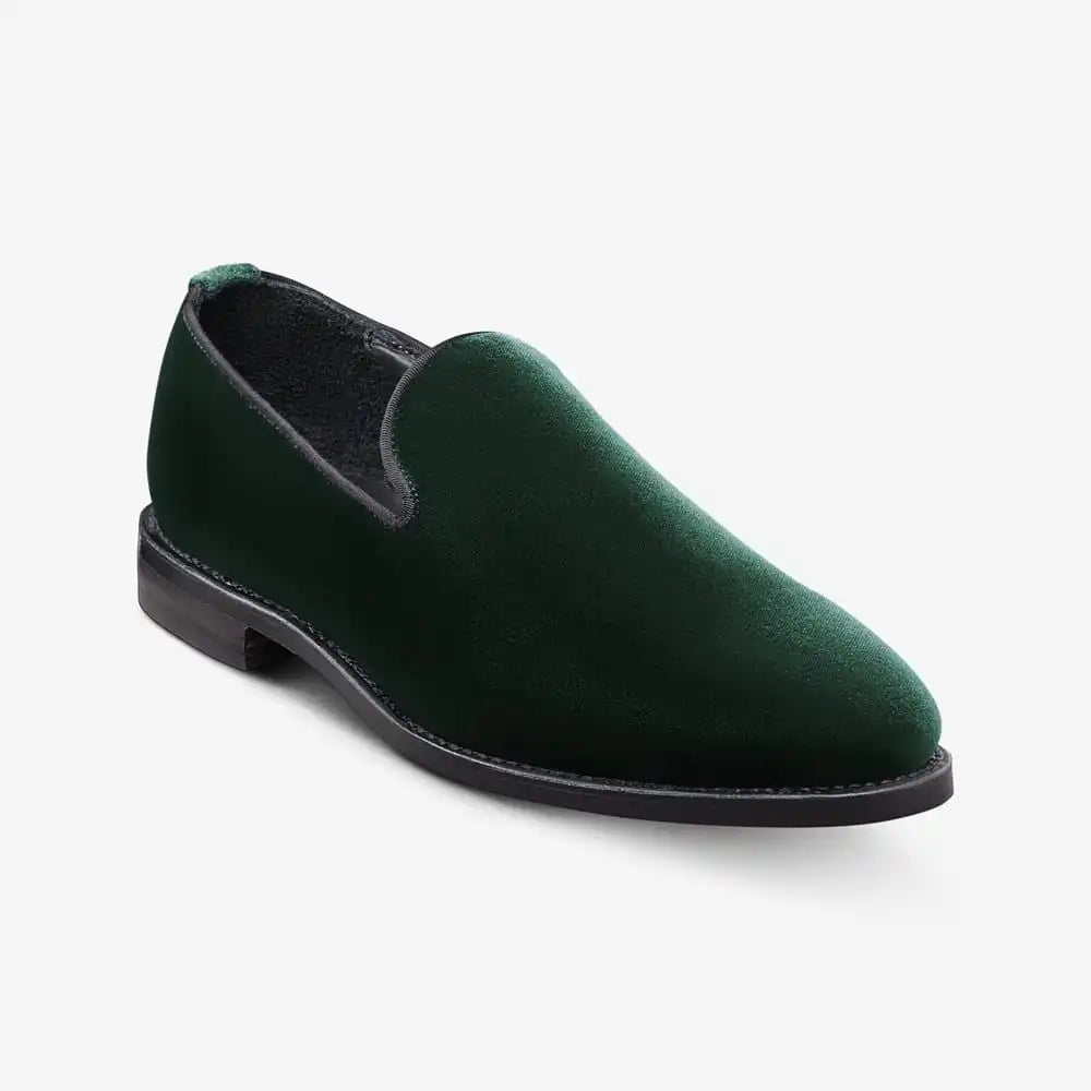 Robinson Smoking Slip-on Loafer Green Velvet